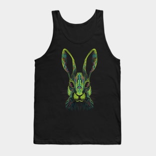 Colorful Psychedelic Easter Bunny Painting - Vibrant Easter Art Tank Top